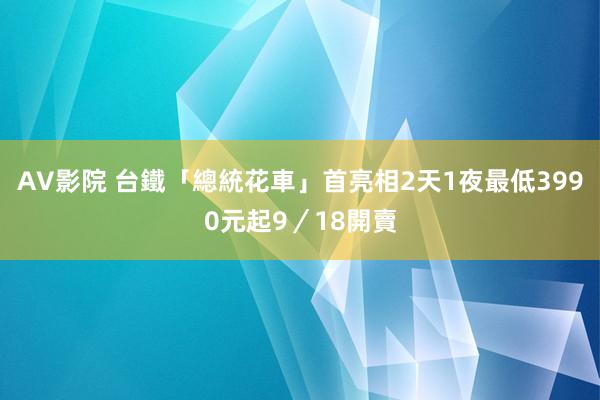 AV影院 台鐵「總統花車」首亮相　2天1夜最低3990元起9／18開賣
